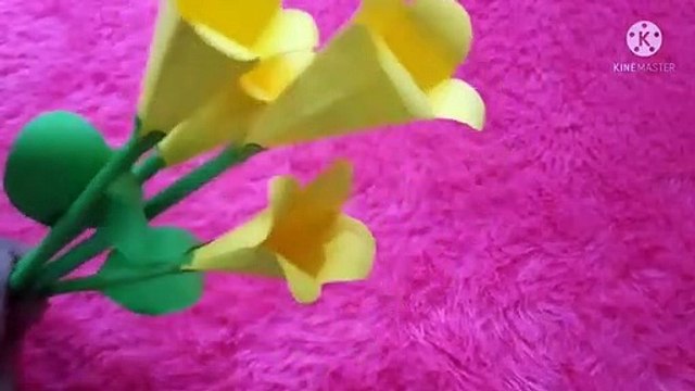 ide-kreatif-kerajinan-tangan-bunga-terompet-dari-kertas