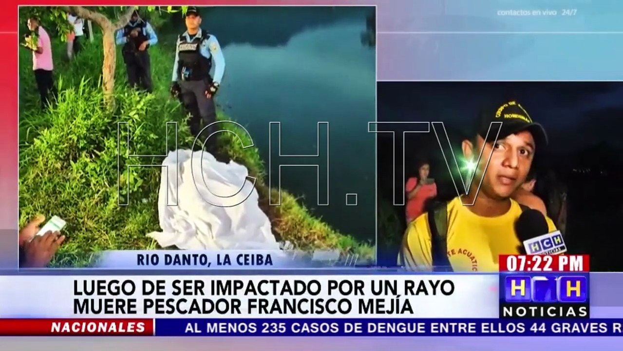 Pescador muere tras ser impactado por un rayo en La Ceiba