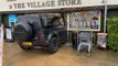 A Land Rover was still wedged in a shop doorway nearly three days after a suspected drink-drive collision