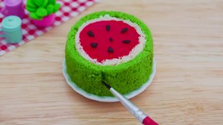 Yummy Delicious Miniature Watermelon Cake  Making In Cutest Mini Kitchen for Summer by Mini Yummy