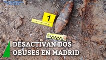 Encuentran dos obuses de la Guerra Civil enterrados en Chamberí y Vicálvaro