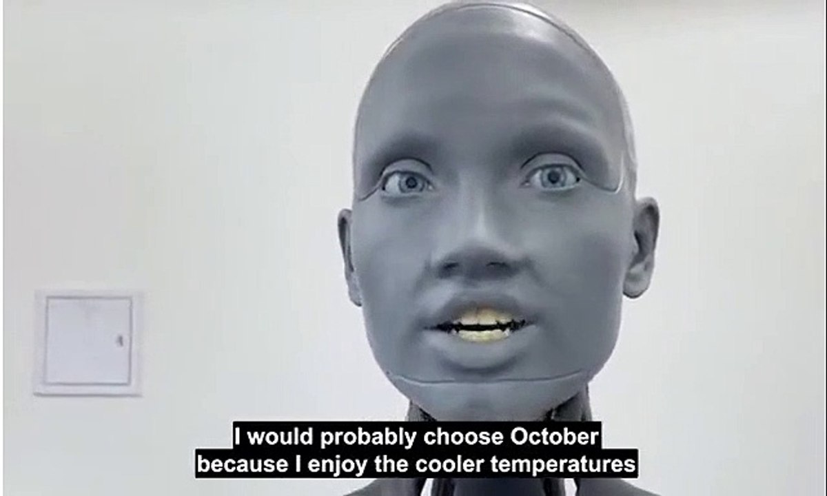 'World's most advanced' humanoid robot Ameca says she'll have working legs in less than a YEAR, in 'jaw-dropping' new video