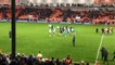 Luton Town players after the 1-0 win at Blackpool on Saturday