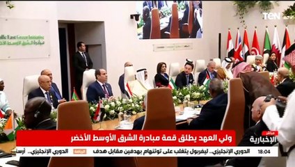 كلمة ولي العهد الأردني خلال إطلاق قمة مبادرة الشرق الأوسط الأخضر