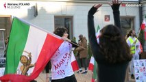 شاهد | تجمع في وارسو تضامناً مع المحتجين الإيرانيين
