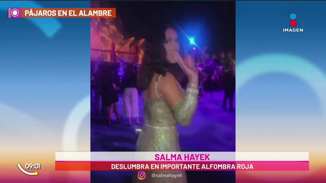 Salma Hayek roba suspiros con este vestido en alfombra roja