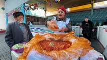 Massive Street Food in Uzbekistan  1500Kg of Beef Pilaf   Halal Food Market | Tashkent