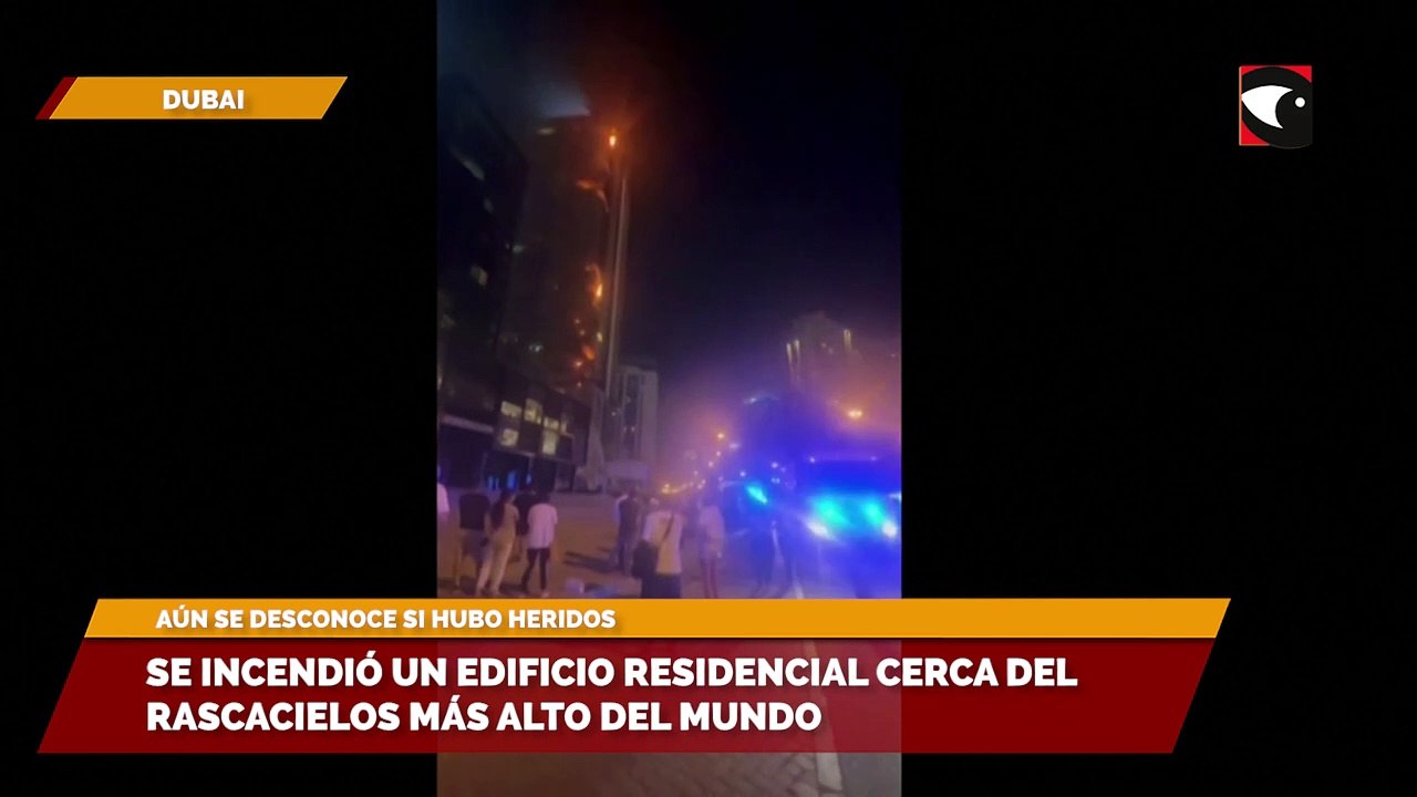 Se incendió un edificio residencial cerca del rascacielos más alto del mundo