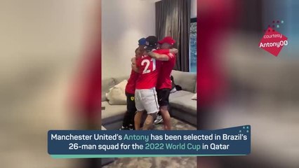 Man United star Antony reacts to World Cup selection