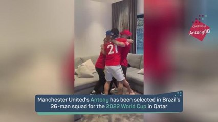 Man United star Antony reacts to World Cup selection