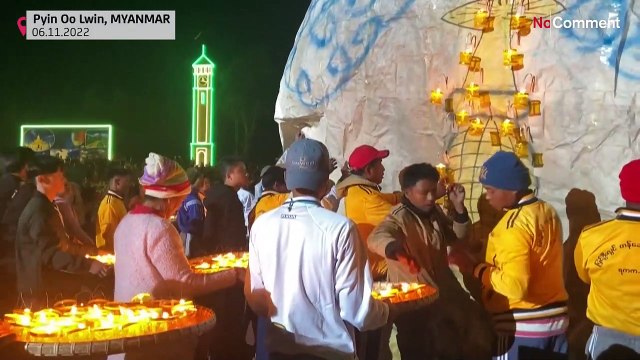 شاهد | عودة مهرجان المناطيد المتفجرة في ميانمار بعد عامين من الغياب
