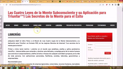 LIBRERÍAS LAS CUATRO LEYES DE LA MENTE SUBCONSCIENTE - Vídeo Dailymotion