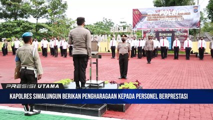 Tingkatkan Semangat Kerja Sebagai Abdi Negara, Kapolres Simalungun  Berikan Pengharagaan Kepada Personel Yang Berprestasi