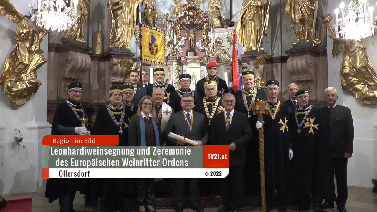 Ollersdorf  | Leonhardiweinsegnung und Zeremonie des Europäischen Weinritter Ordens