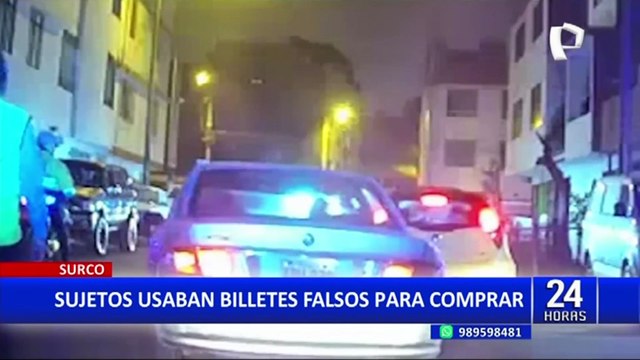 Surco: Detienen a estafadores que utilizaban billetes falsos para realizar compras