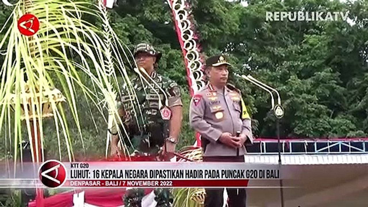 Luhut Pastikan 16 Kepala Negara Hadir di G20