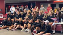 Alabama Soccer hearing its name called during  NCAA Tournament Selection Show