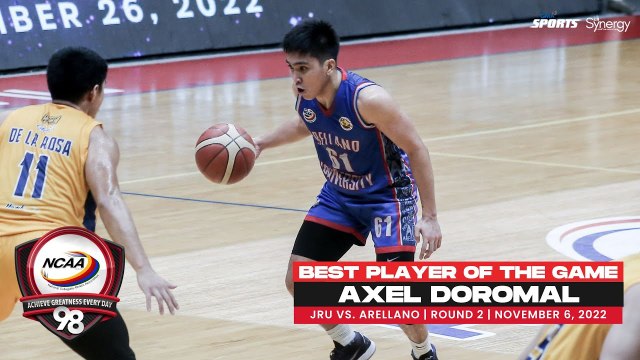 NCAA Season 98 | Best Player: Axel Doromal (Arellano vs JRU) | Men's Basketball Tournament Round 2