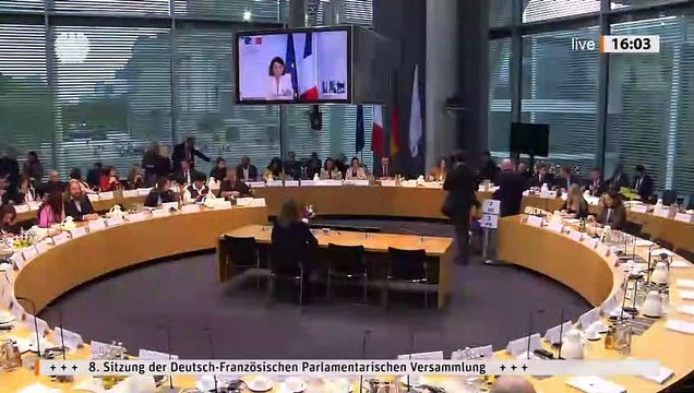 Assemblée parlementaire franco-allemande : Séance plénière de l'Assemblée parlementaire franco-allemande présidée par Mme Bärbel Bas et Mme Yaël Braun-Pivet - Lundi 7 novembre 2022