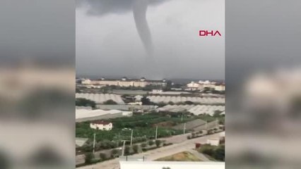 ALANYA SAHİLİNDE ÇIKAN DEV HORTUM KAMERADA