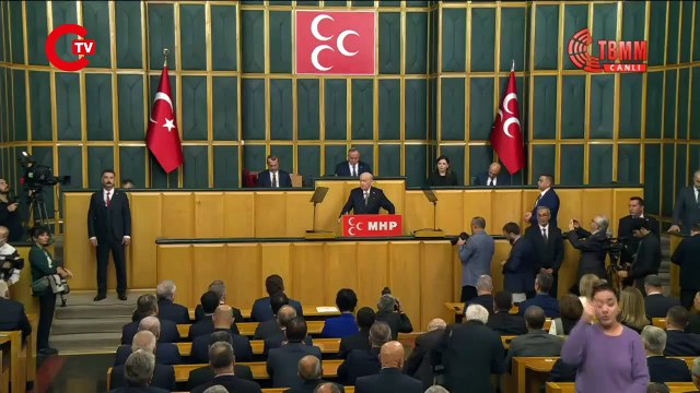 MHP Genel Başkanı Devlet Bahçeli partisinin grup toplantısında konuşuyor