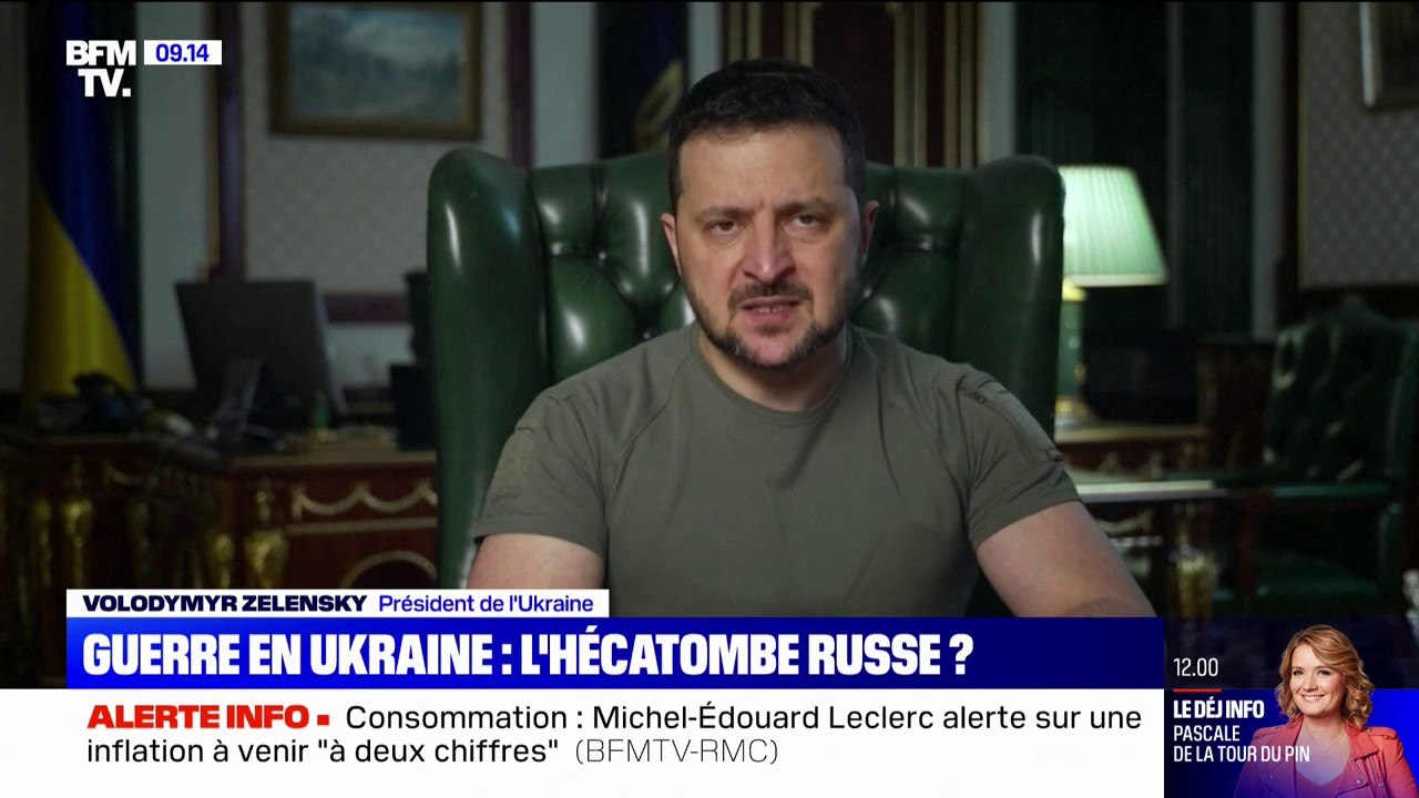 Volodymyr Zelensky: "Devant les positions ukrainiennes, le sol est jonché de corps de soldats ennemis"