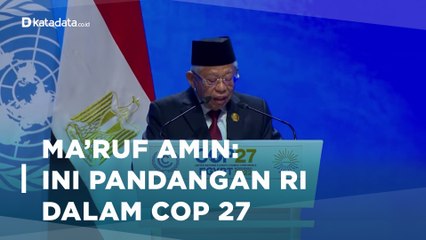 Hadiri KTT COP 27 Mesir, Wapres Ma'ruf Amin Sampaikan 3 Poin Penting