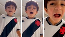 Filho de jogador do Palmeiras viraliza ao comemorar volta do Vasco a série A