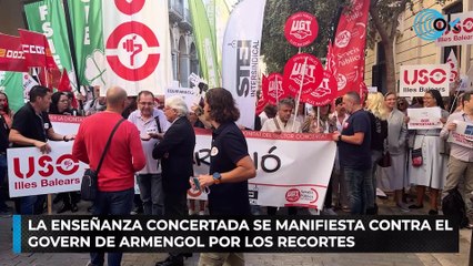 La enseñanza concertada se manifiesta contra el Govern de Armengol por los recortes