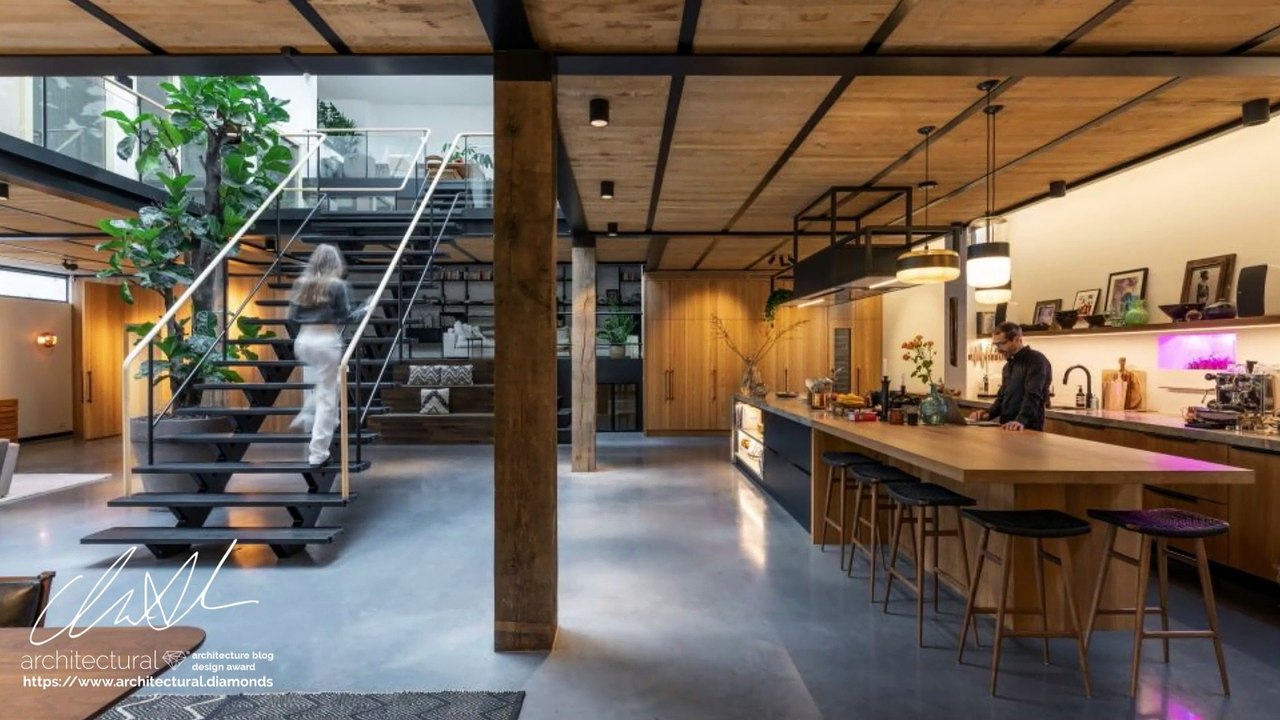 Gymnasium into a Home in Amsterdam, Netherlands by Robbert de Goede