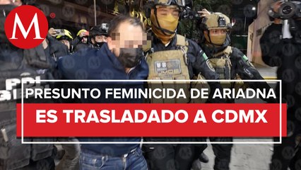 Llega al AICM Rautel 'N', presunto feminicida de Ariadna Fernanda