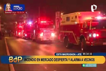 Alarma en Ate por incendio en mercado Plaza Josfel: dos puestos quedaron destruidos