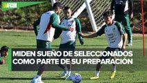 Raúl Jiménez entrena con la selección mexicana