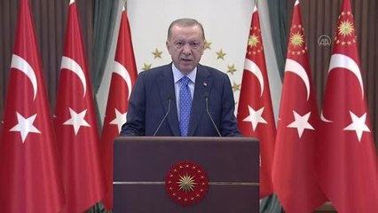 Cumhurbaşkanı Erdoğan: "Türkiye'yi küresel krizden ayrıştırma ve hedeflerine doğru yoluna devam ettirme çabamızın somut neticelerini yılbaşından...