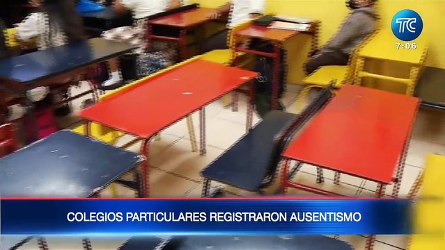 Colegios particulares registran ausentismo de estudiantes