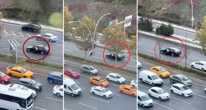 Trafikte sürücü bayıldı, otomobili diğer sürücüler güçlükle durdurdu