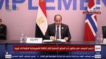 الرئيس السيسي : أن مصر لن تدخر جهدا في سبيل تشجيع الاستثمار في مشروعات الطاقة الخضراء