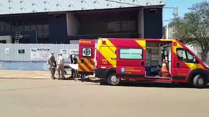 Pintor sofre queda de telhado e fica ferido em obra na Rua Paraná