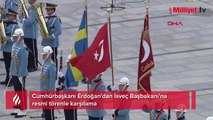 Cumhurbaşkanı Erdoğan'dan İsveç Başbakanı'na resmi törenle karşılama