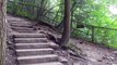 Hiking up the Stone Stairs on the Gorge Trail at Buttermilk Falls State Park