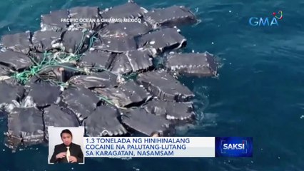 1.3 tonelada ng hinihinalang cocaine na palutang-lutang sa karagatan, nasamsam | Saksi