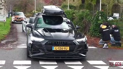 1014HP MMS Power Devision Audi RS6 C8 with Straight Pipes - FAST Accelerations and Revs -