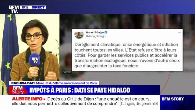 Augmentation de la taxe foncière à Paris: Les Parisiens seront encore victimes des mensonges d'Anne Hidalgo , affirme Rachida Dati