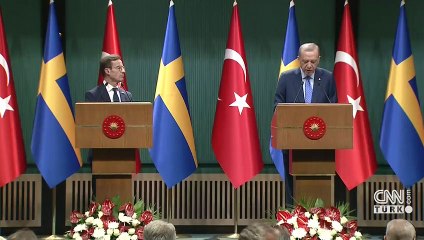 Son dakika... İsveç Başbakanı Ankara'da: Cumhurbaşkanı Erdoğan ve Kristersson'dan ortak basın açıklaması