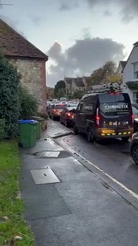 Storrington is reported to be 'gridlocked' after a major road closure following the discovery of a sinkhole