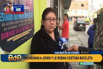 SMP: delincuente se hace pasar por ciclista para asaltar violentamente a mujer