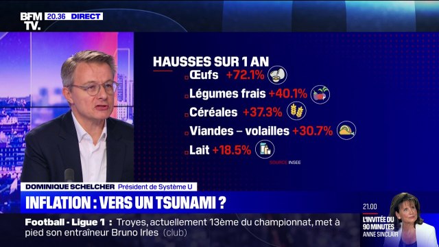 On peut craindre que cette inflation à 2 chiffres se poursuive : Le président de Système U explique les hausses des prix sur BFMTV