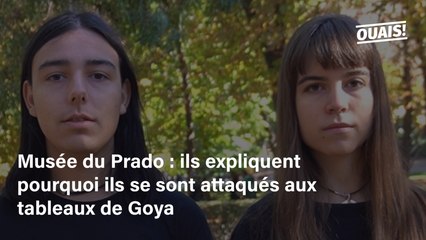 Ils expliquent pourquoi ils se sont attaqués aux tableaux de Goya dans le musée du Prado, à Madrid