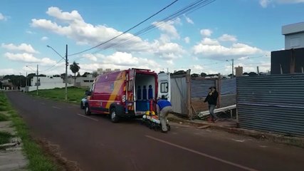 Homem fica ferido ao sofrer queda no Loteamento Siena