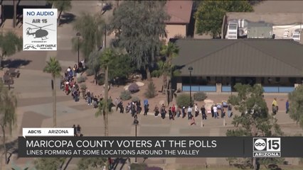 Long lines at some voting centers in the Valley